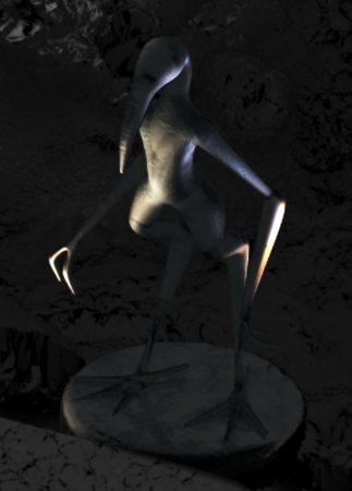 The Humanoid Bird statue