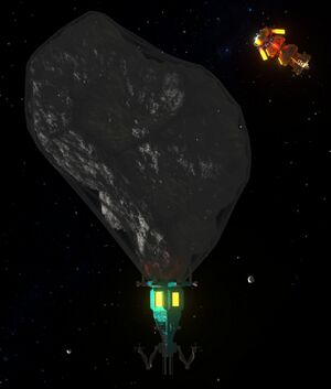 Image of a Phage-Class Station next to a K225 ship